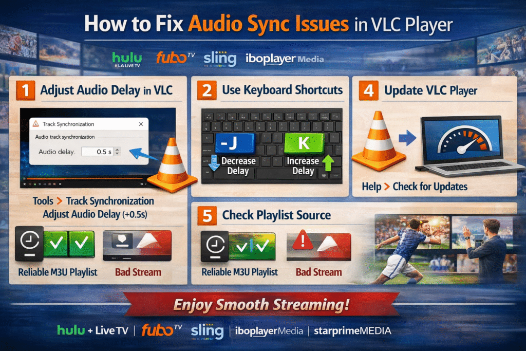 How to Fix Audio Out of Sync in VLC Player for M3U Playlists