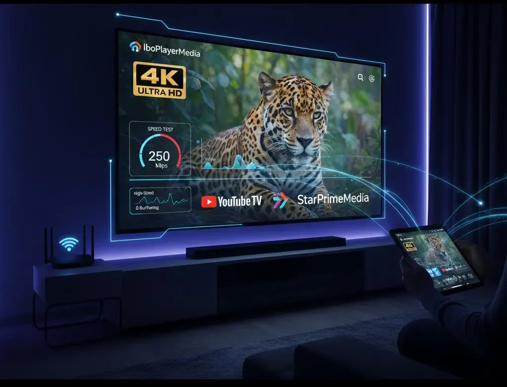 High-speed IPTV subscription for 4K streaming