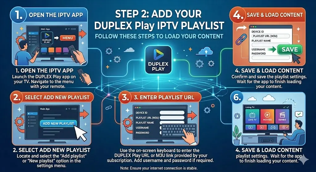 How to Set Up DUPLEX Play IPTV on Samsung and LG Smart TVs