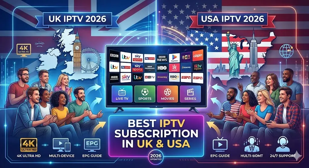Best IPTV Subscription in UK/USA (2026 Updated)