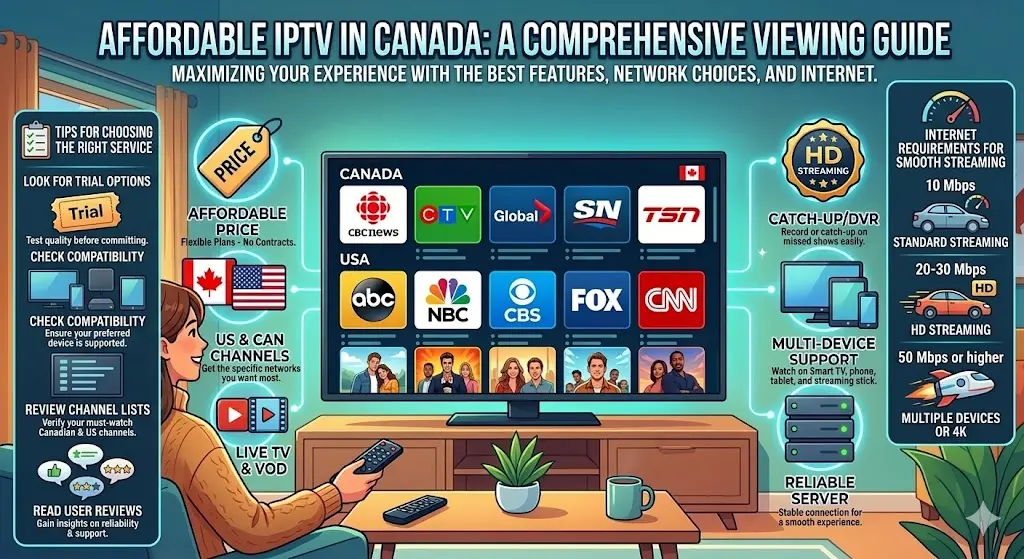 Affordable IPTV Canada with US & Canadian Channels Guide